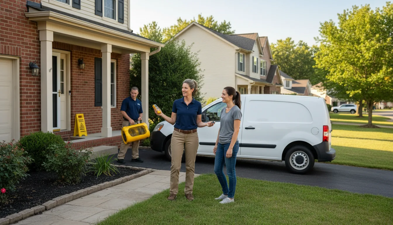 Residential water damage restoration in Dimock, PA